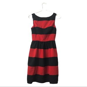 D Barlin Red & Black Stripes Dress